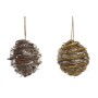 Boule de Noël DKD Home Decor Jute Rotin (10 x 10 x 10 cm) (2 pcs)