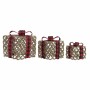 Boîte Cadeau DKD Home Decor Noël Jute (3 pcs) (26 x 26 x 31 cm)