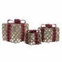 Boîte Cadeau DKD Home Decor Noël Jute (3 pcs) (26 x 26 x 31 cm)