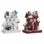 Décorations de Noël DKD Home Decor Maison Bois (2 pcs) (26 x 14 x 32 cm)
