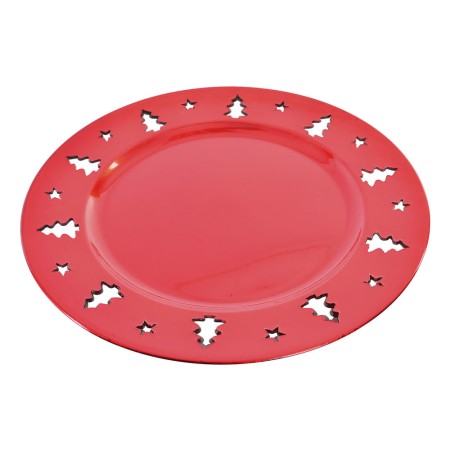 Centre de Table DKD Home Decor Rouge PP (Polypropylène) Noël (33 x 33 x 2 cm)