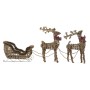 Traîneau DKD Home Decor Jute Métal osier (3 pcs) (54 x 29 x 33 cm) (40 x 14 x 65 cm)