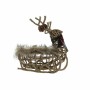 Décorations de Noël DKD Home Decor Renne Jute osier Ananas (40 x 18 x 34 cm)