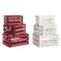 Set de boîtes décoratives DKD Home Decor Noël Bois de paulownia (2 pcs) (40 x 30 x 20 cm)