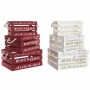 Set de boîtes décoratives DKD Home Decor Noël Bois de paulownia (2 pcs) (40 x 30 x 20 cm)