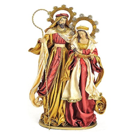Décorations de Noël DKD Home Decor Rouge Doré (27 x 27 x 50 cm)