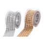 Décoration DKD Home Decor PVC Noël Doré Argenté (2 pcs) (150 x 4 x 0.1 cm)