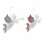 Décorations de Noël DKD Home Decor Angels Acrylique Paillettes (4 pcs) (12.5 x 0.5 x 9 cm)