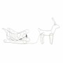 Bande lumineuse DKD Home Decor Renne et traîneau Jaune Blanc Métal (114 x 24 x 46 cm)