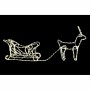 Bande lumineuse DKD Home Decor Renne et traîneau Jaune Blanc Métal (114 x 24 x 46 cm)