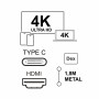 Cable USB-C a HDMI Silver HT LOGAN Negro