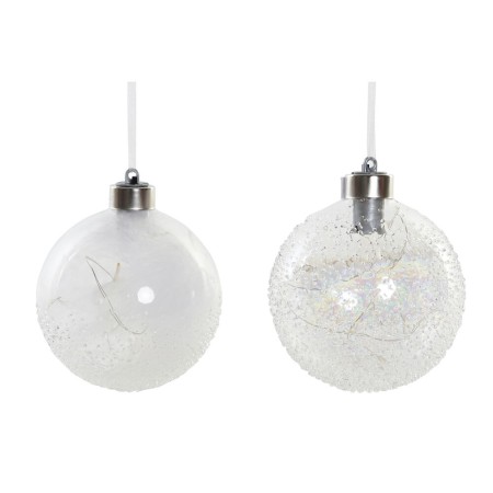 Boule de Noël DKD Home Decor Verre (10 x 10 x 10 cm) (2 pcs)