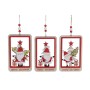 Décorations de Noël DKD Home Decor Bois MDF Père Noël (3 pcs) (8 x 0.5 x 13 cm)