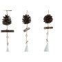 Décorations de Noël DKD Home Decor Métal Bois MDF (4 pcs) (8 x 4 x 42 cm)