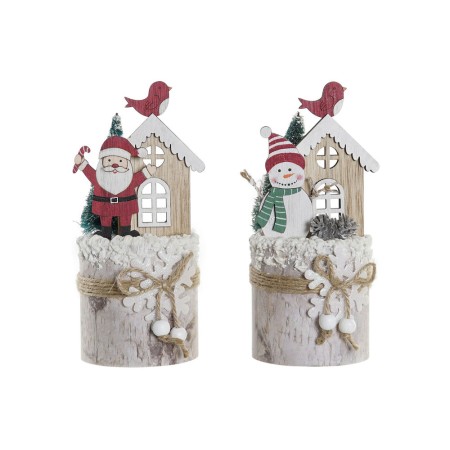 Décorations de Noël DKD Home Decor Corde Bois MDF (2 pcs) (10 x 9 x 20 cm)