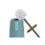 Brosse de salle de wc DKD Home Decor Blanc Turquoise Bambou Acier inoxydable Dolomite (2 pcs) (12.2 x 12.2 x 35.2 cm)