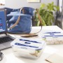 Boîte à lunch hermétique Luminarc Pure Box Active Bicolore verre 1,22 L 16 cm (6 Unités)