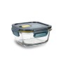 Fiambrera Hermética Quid Astral Azul Vidrio 520 ml 13,6 x 13,6 x 7 cm (12 Unidades)