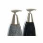 Ensemble de Bain DKD Home Decor Marron Noir Gris Grès Boho (2 pcs)