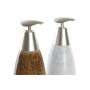 Ensemble de Bain DKD Home Decor Blanc Marron Beige Grès Boho (2 pcs)