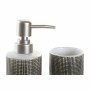 Ensemble de Bain DKD Home Decor Marron ABS Grès (3 pcs) (6.5 x 6.5 x 17 cm)