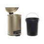 Poubelle à pédale DKD Home Decor Doré Métal Polypropylène (PP) (17 x 17 x 24 cm) (3L)