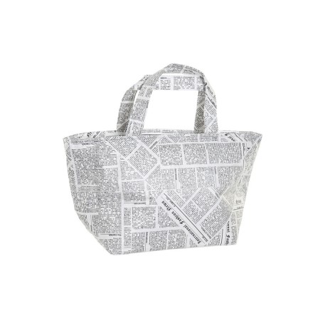 Sac à goûter DKD Home Decor Thermique Blanc Noir (23 x 14.5 x 20 cm)