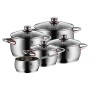 Casseroles WMF Quality One Acier Ø 24 cm Ø 20 cm Ø 16 cm 9 Pièces (5 Unités)