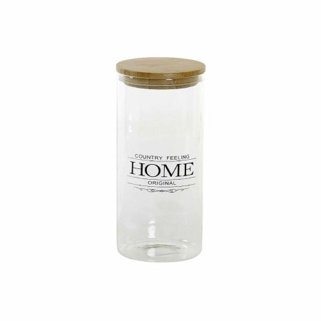 Boîte DKD Home Decor Bambou Verre Borosilicaté Cottage (10 x 10 x 22.3 cm)