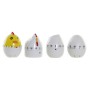 Minuterie de cuisine DKD Home Decor Poule ABS (4 pcs) (5.5 x 5.5 x 7 cm)