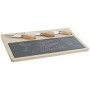 Planche à découper DKD Home Decor Noir Bambou Ardoise (4 pcs) (33 x 19 x 2.4 cm)