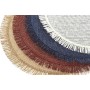 Dessous de plat DKD Home Decor Blanc Marron Fibre Blue marine Marron Clair (4 pcs) (37 x 37 x 0.5 cm)