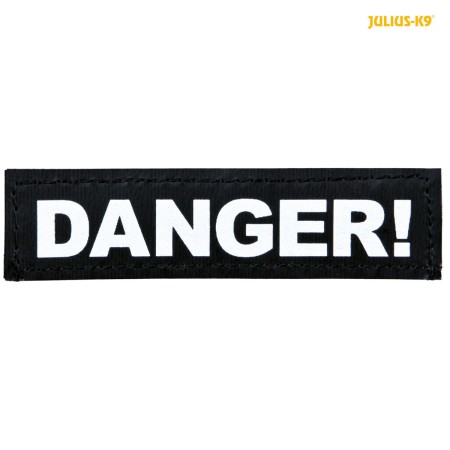 Étiquettes pour harnais Julius K9 DANGER! XS