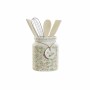 Pot pour ustensiles de cuisine DKD Home Decor Blanc Vert Dolomite Bois MDF Shabby Chic (3 x 1 x 25 cm) (11.5 x 11 x 15 cm) (1 L)