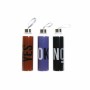 Bouteille d'eau DKD Home Decor Bleu Noir Rouge Acier inoxydable Verre Borosilicaté (550 ml) (3 pcs)