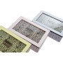 Boîte pour infusions DKD Home Decor Verre Fleurs Bois MDF (3 pcs) (23 x 15 x 7 cm)