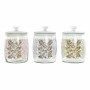 Boîte DKD Home Decor Verre Polyéthylène Fleurs Shabby Chic (17 x 17 x 26 cm) (3 pcs)