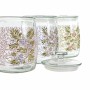 Boîte DKD Home Decor Verre Polyéthylène Fleurs Shabby Chic (17 x 17 x 26 cm) (3 pcs)