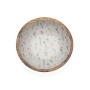 Saladier Versa Laison Bambou Porcelaine Bois de manguier 24 x 7 x 24 cm