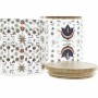 Boîte DKD Home Decor Bambou Verre Borosilicaté Traditionnel Carrelage (10 x 10 x 12.5 cm) (700 ml) (2 pcs)