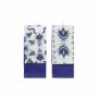 Ensemble de Chiffons DKD Home Decor Bleu Coton Blanc (2 pcs)