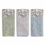 Tissu de cuisine DKD Home Decor Bleu Rose Vert Microfibre (3 pcs)