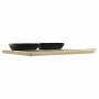 Ensemble à apértif DKD Home Decor Noir Bambou Grès Ardoise Naturel (33 x 19.7 x 3.5 cm) (4 pcs)