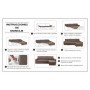 Housse pour chaise longue accoudoir long gauche Hosteline OLIMPO Noir 48 x 29 x 14 cm