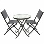 Conjunto de Mesa con 2 Sillas Aktive 3 Piezas Redonda