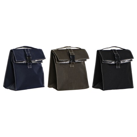 Sac à goûter DKD Home Decor Thermique Bleu Noir Vert (3 pcs) (19 x 13 x 23 cm)