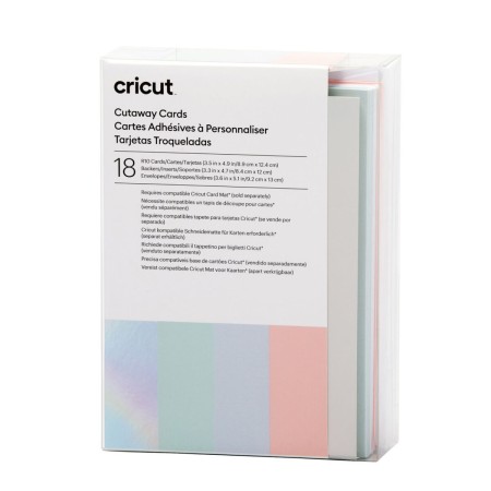 Tarjetas de Recorte para Plotter de corte Cricut Pastel R10 (18 Unidades)