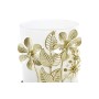 Bougeoir DKD Home Decor Floral Métal Verre (7 x 7 x 11 cm)