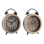 Horloge de table DKD Home Decor Verre Métal Bois MDF (2 pcs) (25 x 8 x 32 cm)