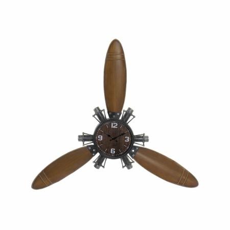 Horloge Murale DKD Home Decor Avion Verre Métal Bois MDF (121 x 7 x 106 cm)